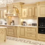 Elegant Arabic kitchen decor in luxury home design with intricate details.