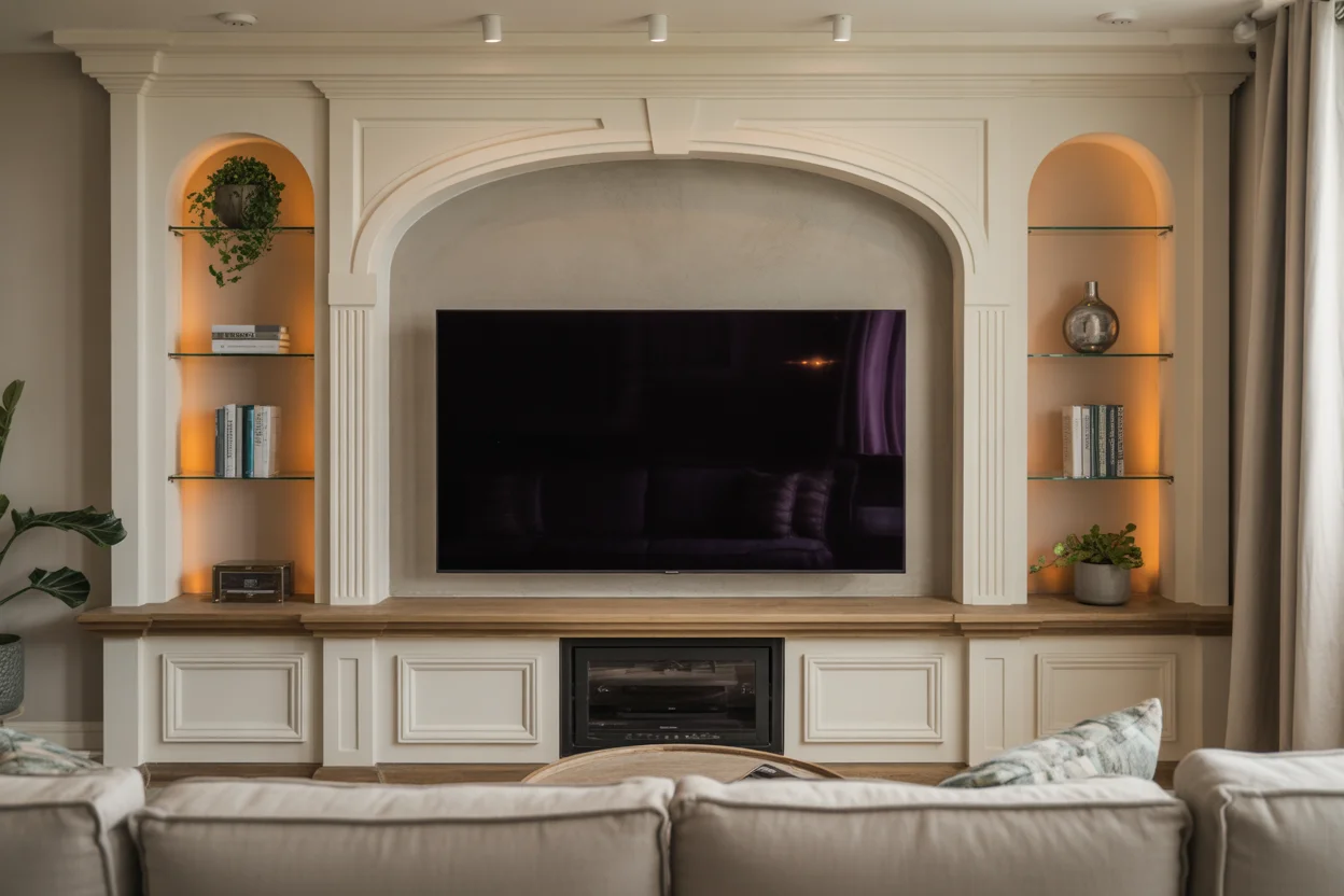Cozy Up: Modern Electric Fireplace Ideas with TV for Living Rooms