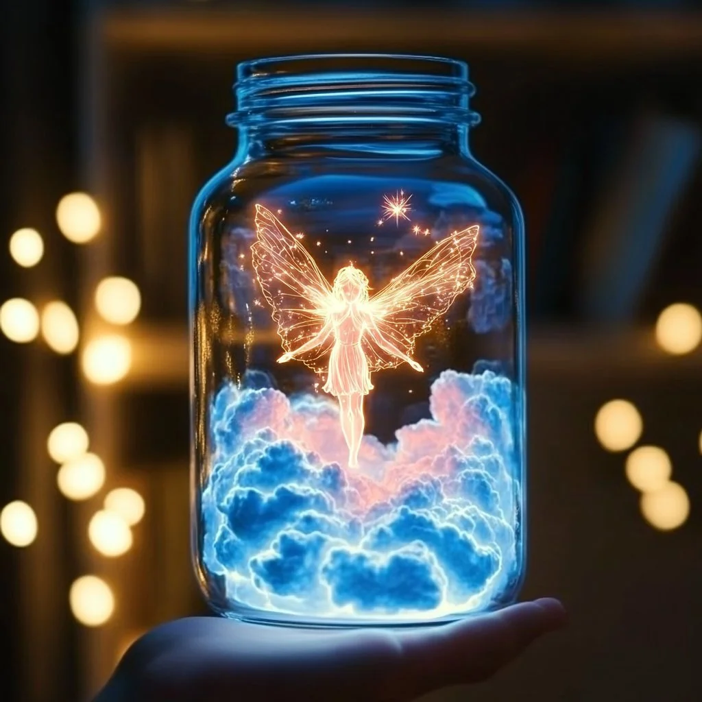 Baking soda glowing fairy jar tutorial for magical home decor