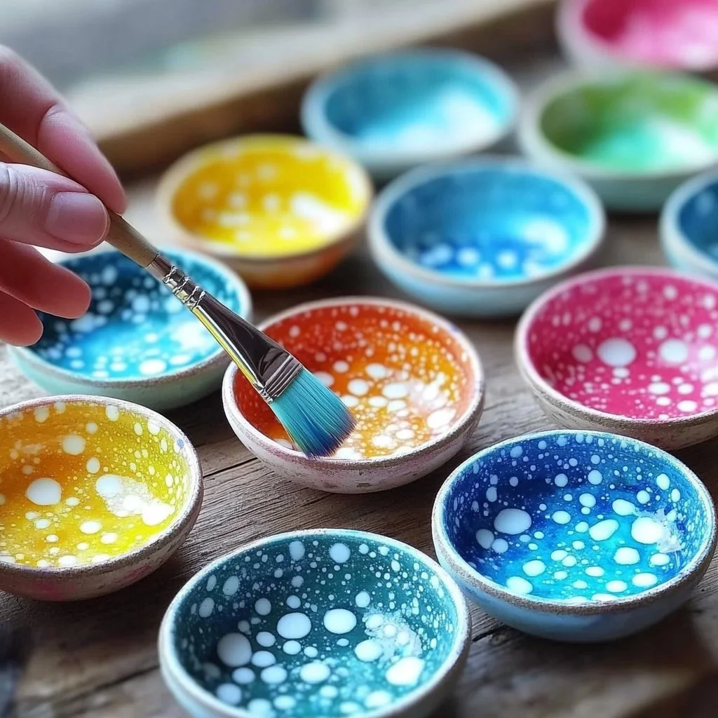 Colorful Bubble Painting art activity with vibrant patterns and textures.