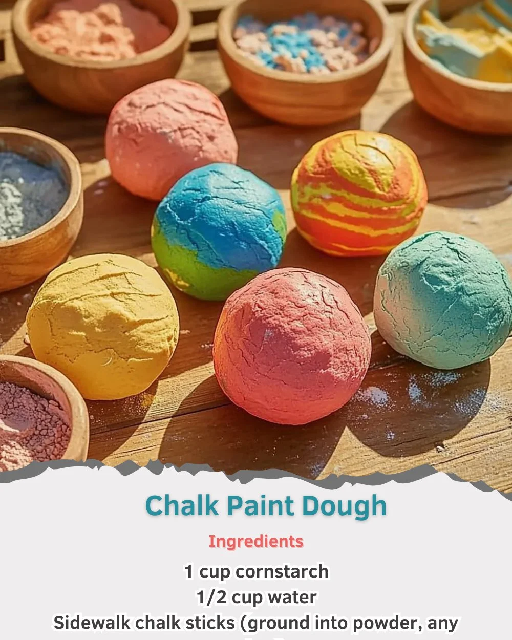 DIY chalk paint dough for creative arts and crafts projects