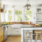 Rustic farm decorations for kitchen featuring wooden signs and cozy design elements.