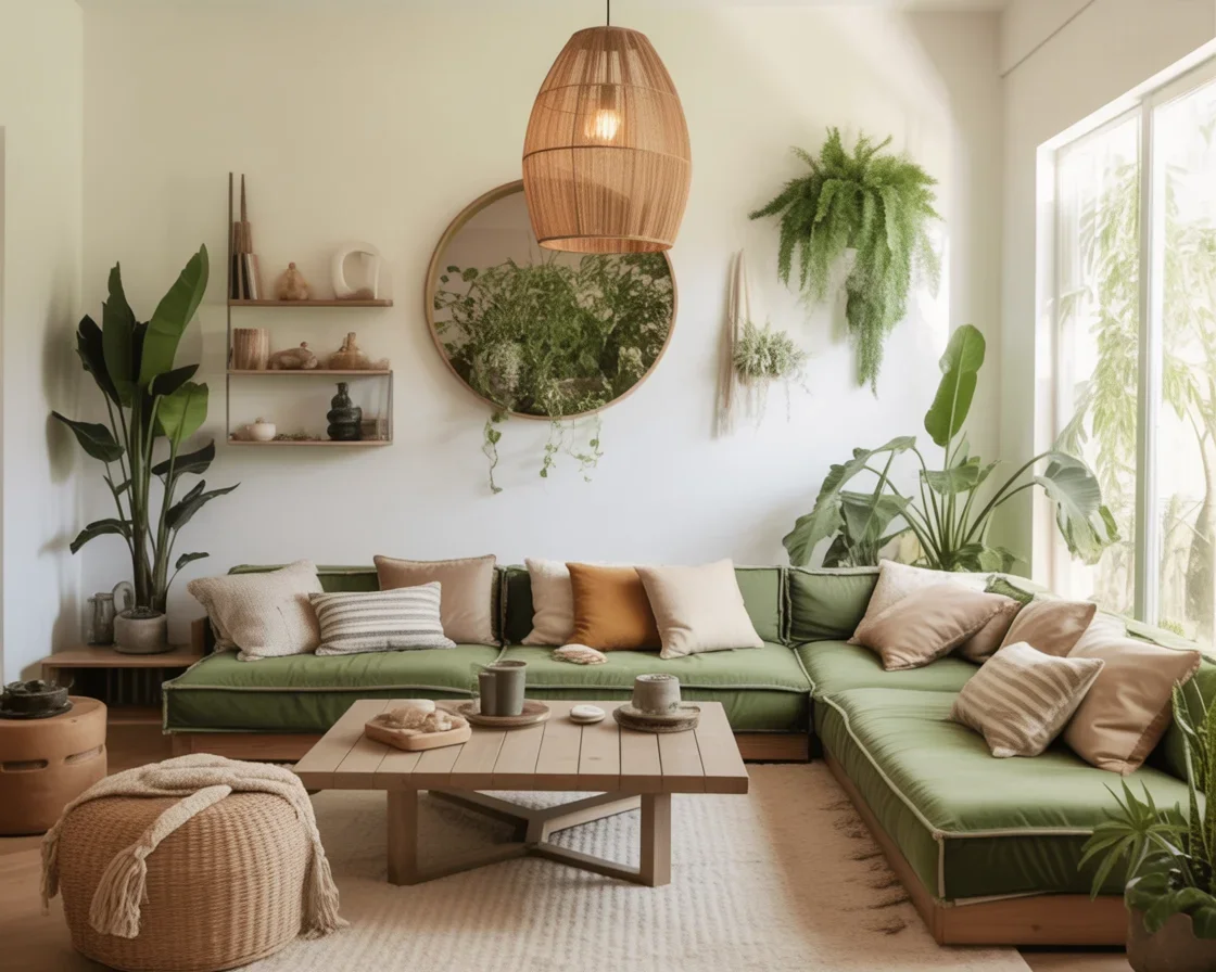 Economy home decor showcasing stylish furnishings and decor items, illustrating affordability.