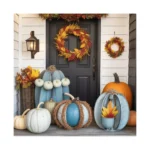 Wood decorations for home - decorative tray and autumn decor