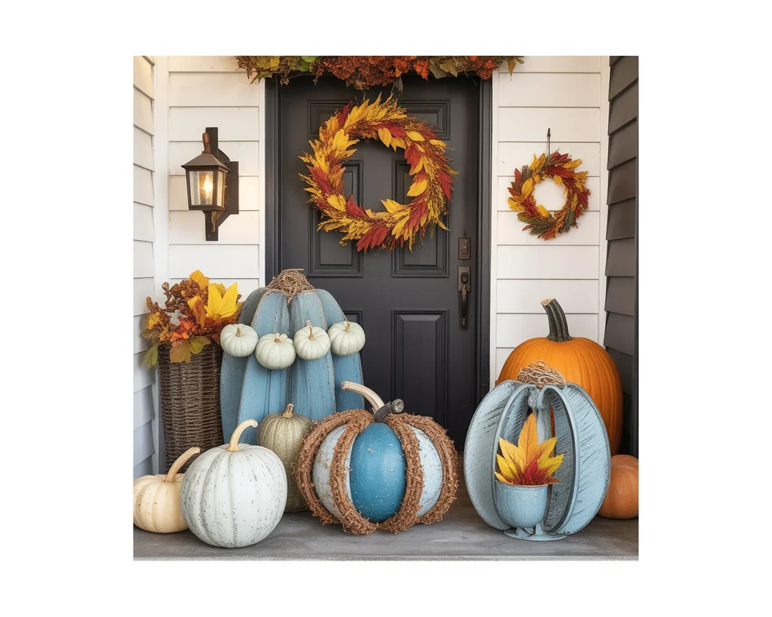 Wood decorations for home - decorative tray and autumn decor
