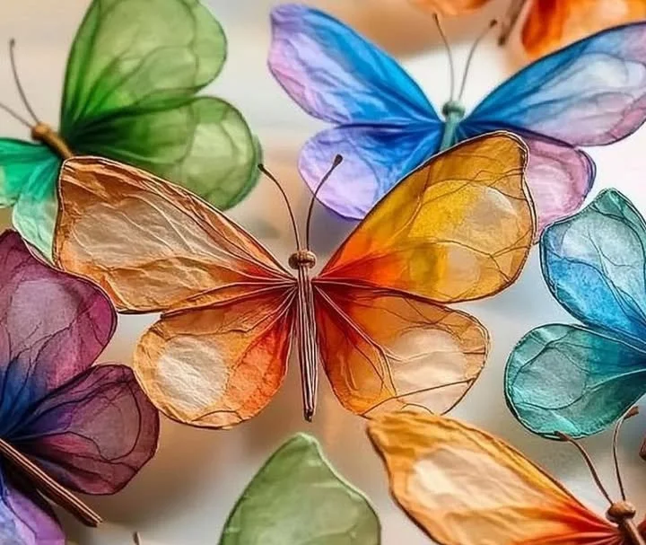Colorful chromatography coffee filter butterflies showcasing separation techniques