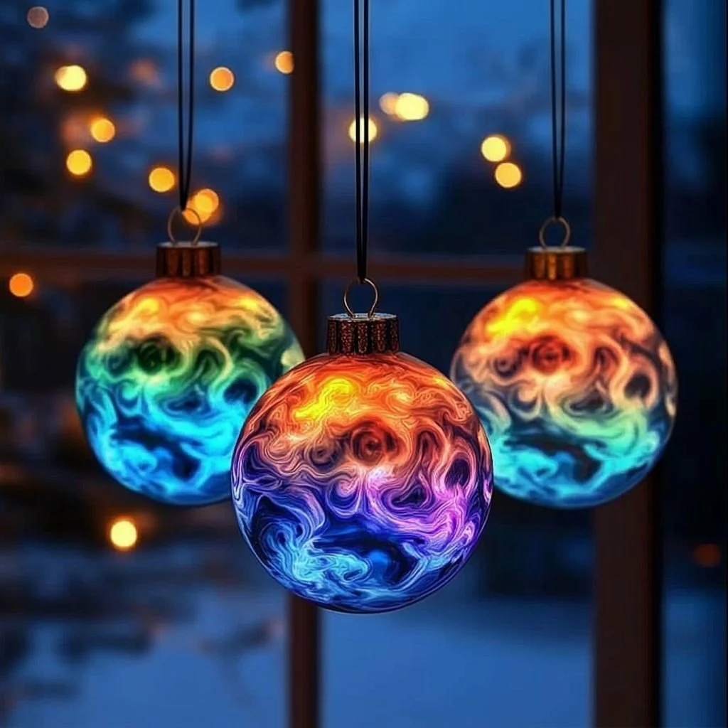 Colorful decorative ornaments inspired by beautiful colored clouds.