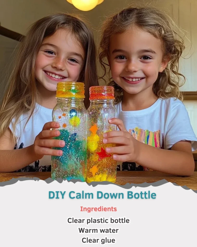 DIY Calm Down Bottle for stress relief and relaxation