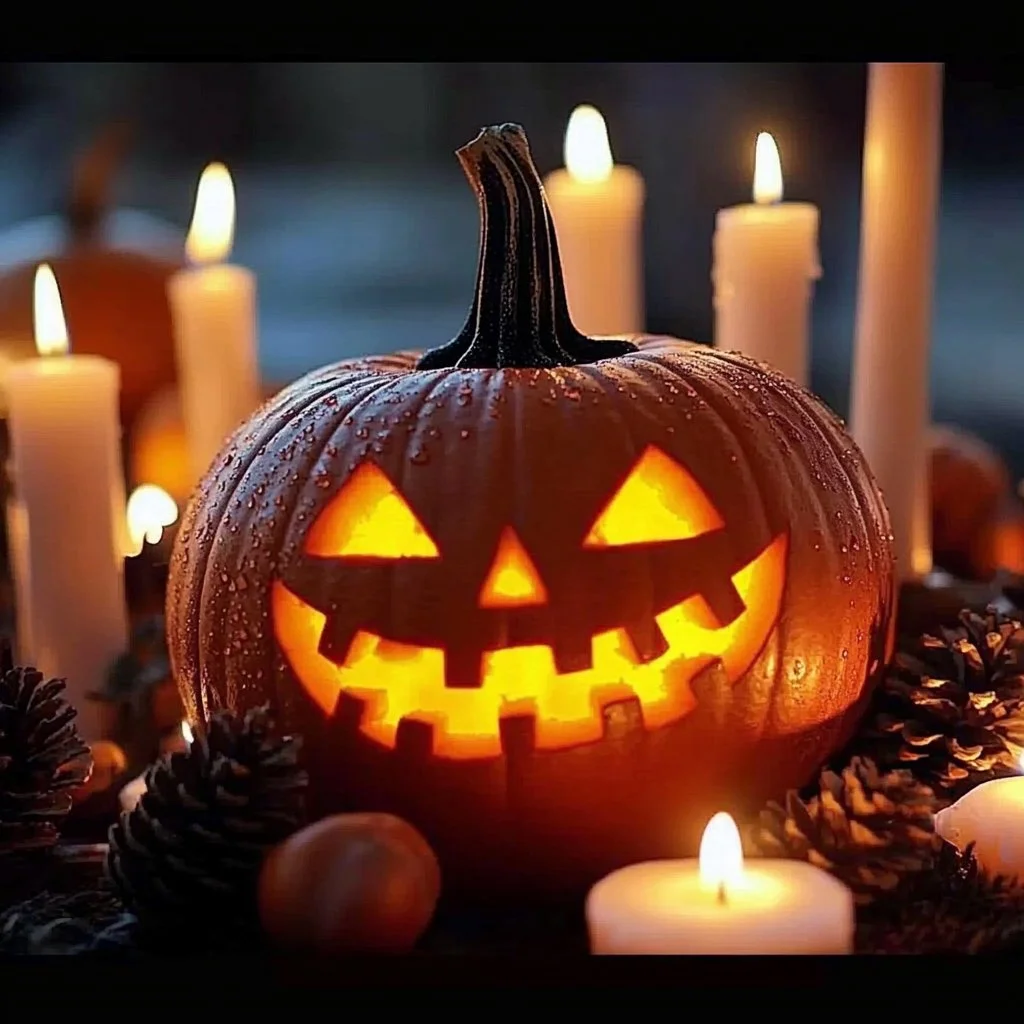 Colorful DIY fabric pumpkin for autumn decor