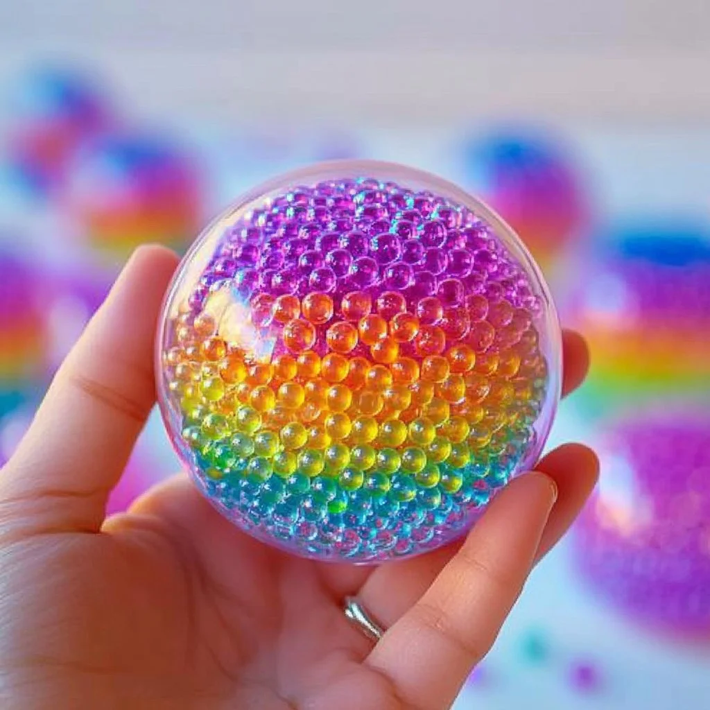 Colorful DIY Orbeez balls for creative crafting and sensory fun