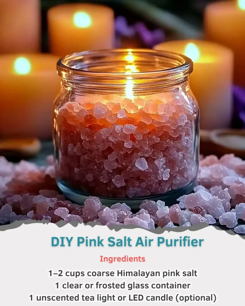 DIY Pink Salt Air Purifier for improved indoor air quality