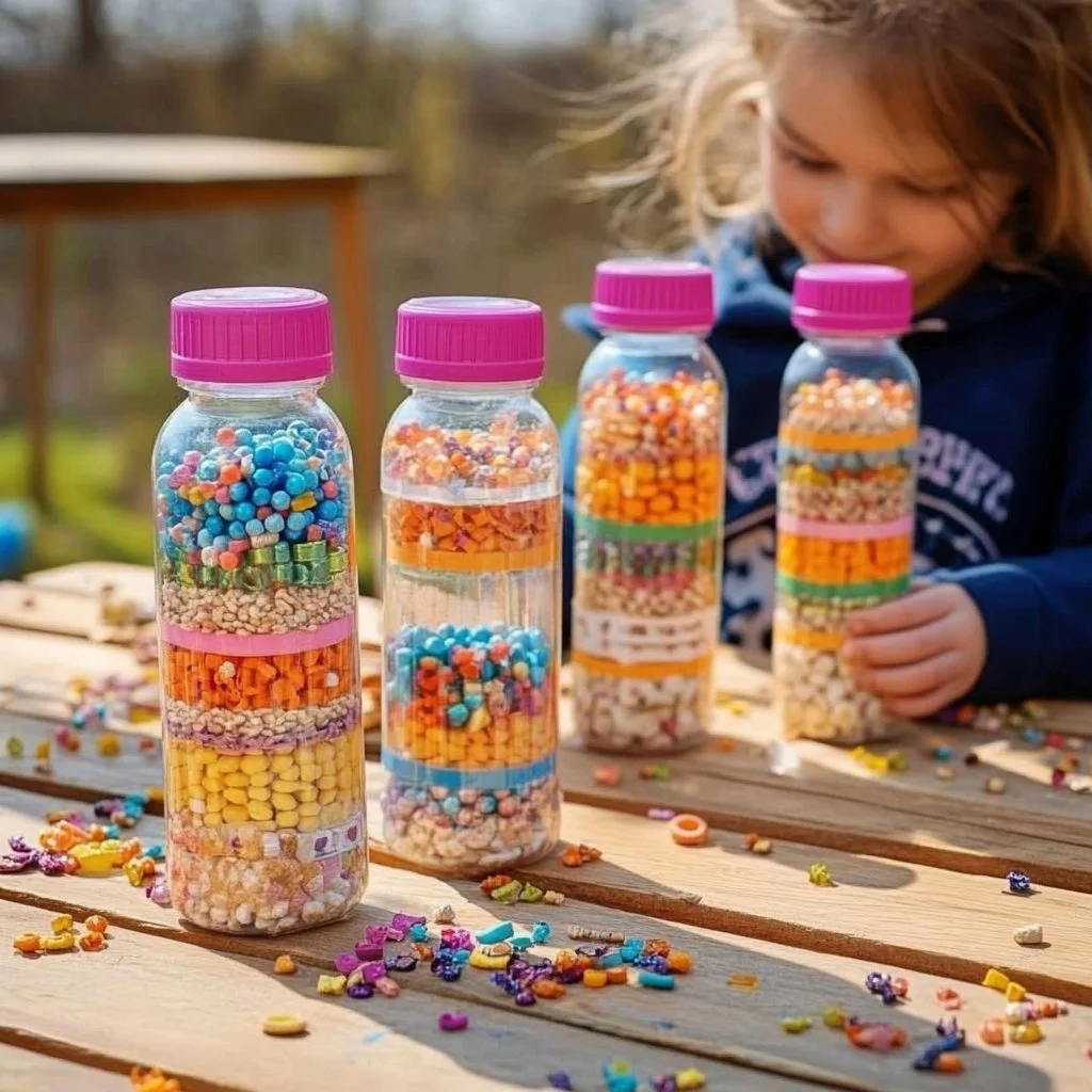 DIY musical instruments made from water bottles for creative fun
