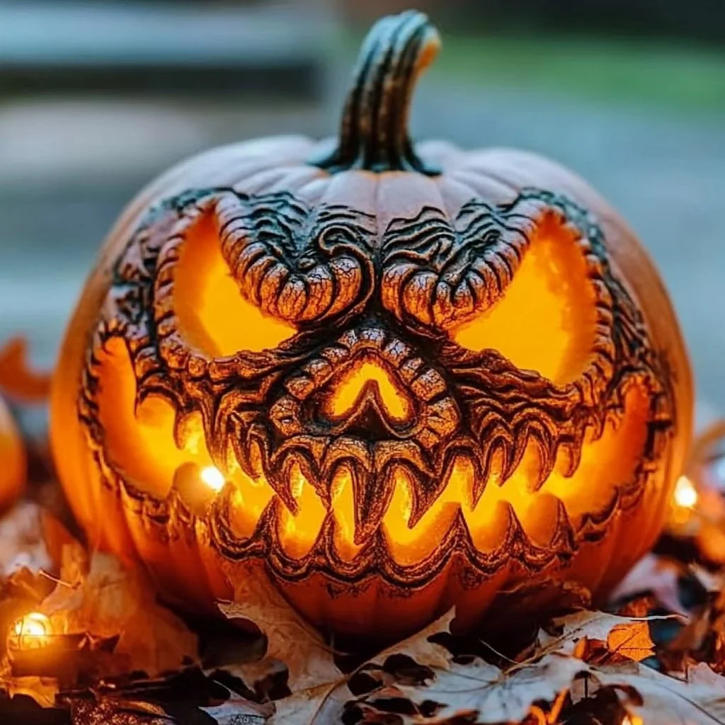 Child-friendly foaming pumpkin volcano experiment with colorful eruption.