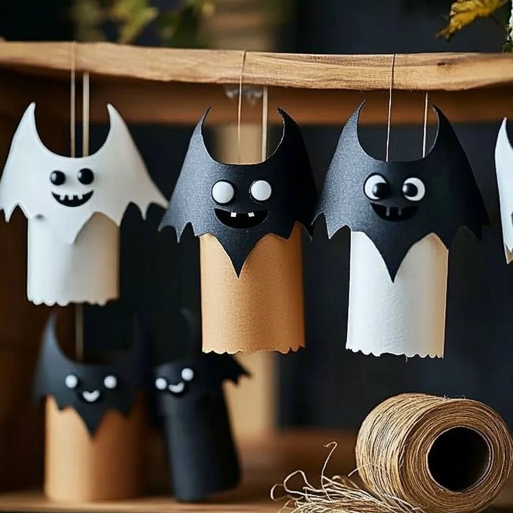 Charming friendly bat roll decor for Halloween and home decoration