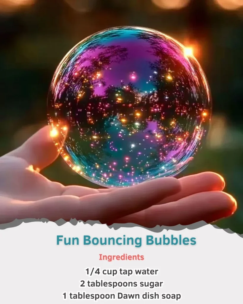 Colorful bouncing bubbles floating in the air, showcasing fun activities.