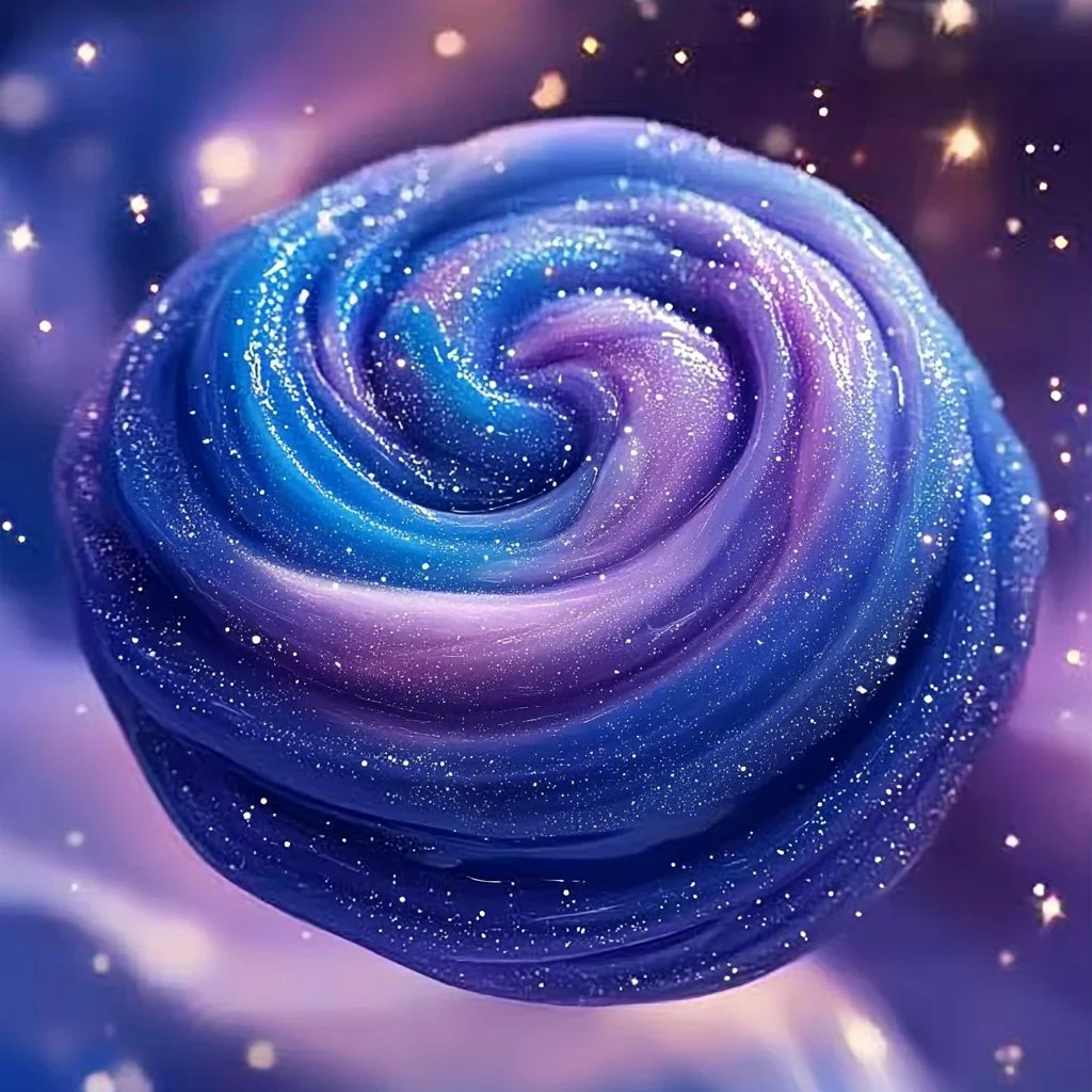 Colorful Galaxy Cotton Slime Ball for fun and stress relief