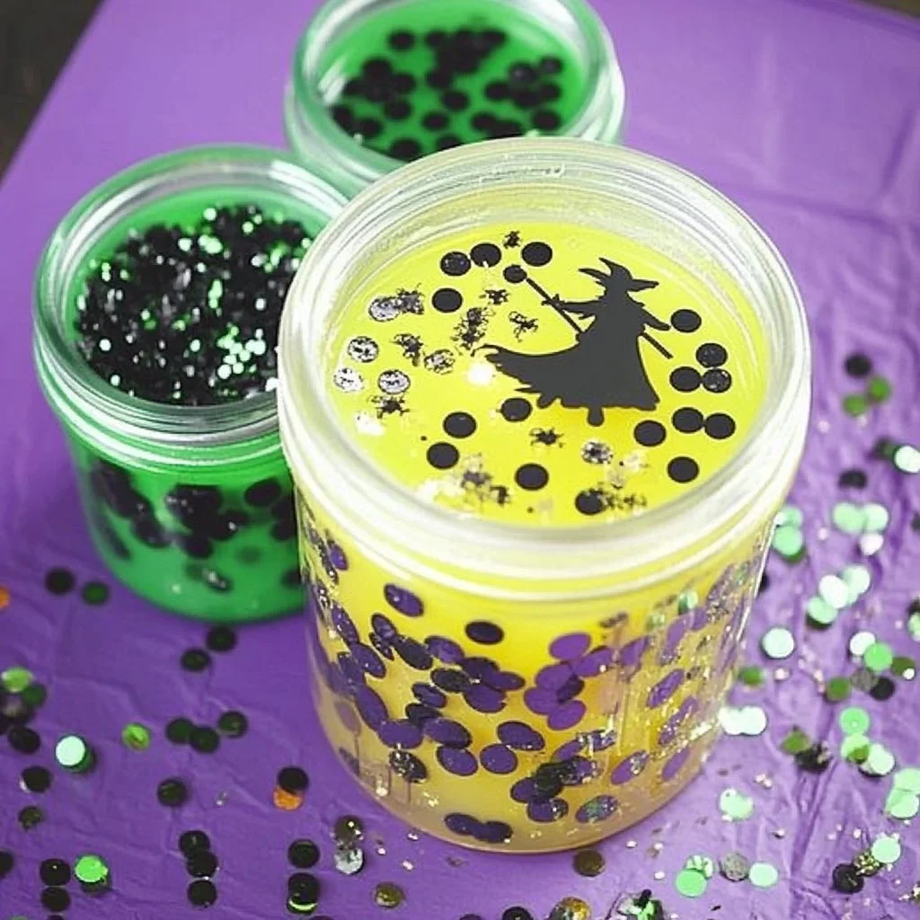 Colorful Glitter Sensory Bottle filled with shimmering glitter and calming liquid.