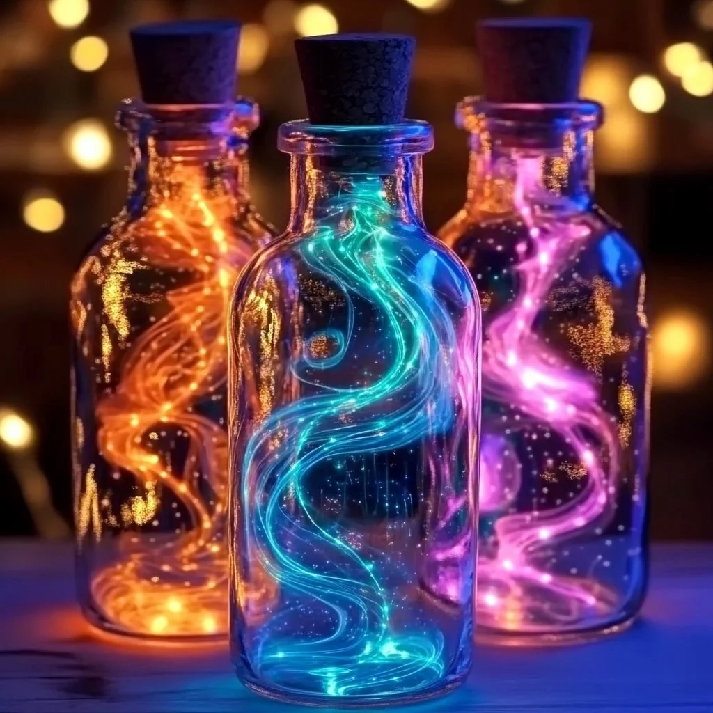 DIY glow stick sensory bottle for children, promoting sensory play and calmness.