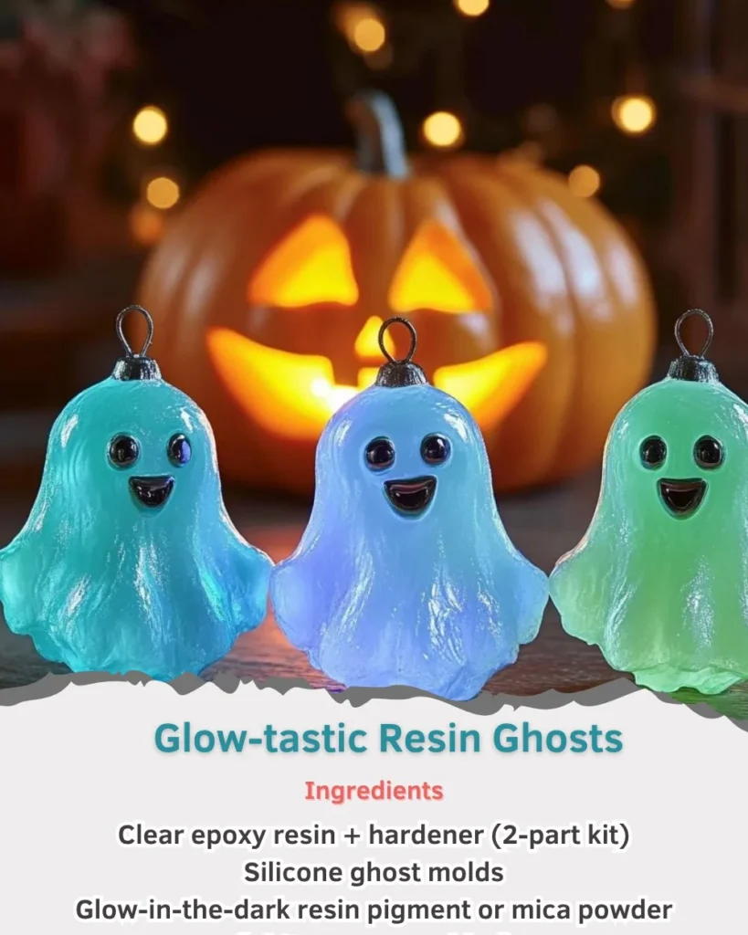 Glow-tastic Resin Ghosts for Halloween decor