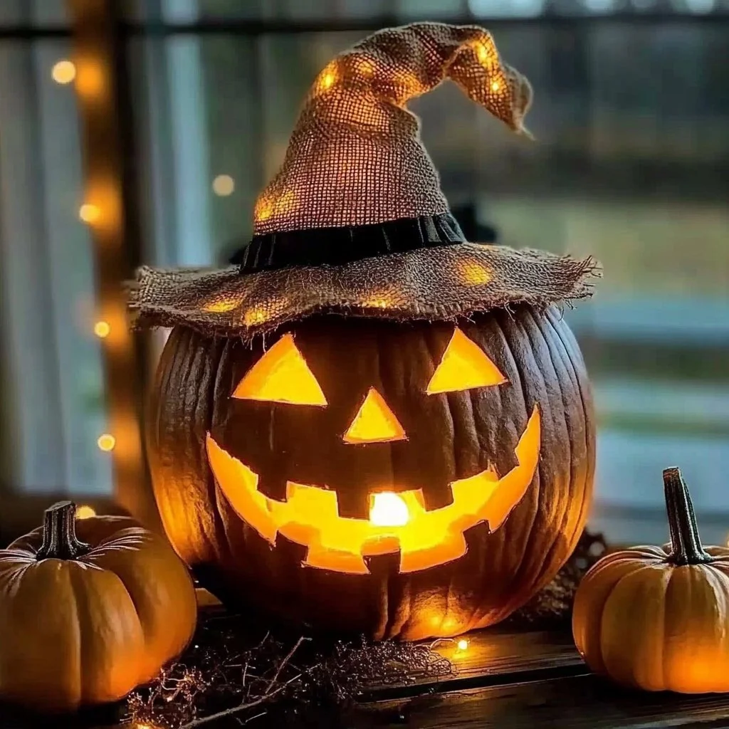 Light up scarecrow mason jars for autumn decor