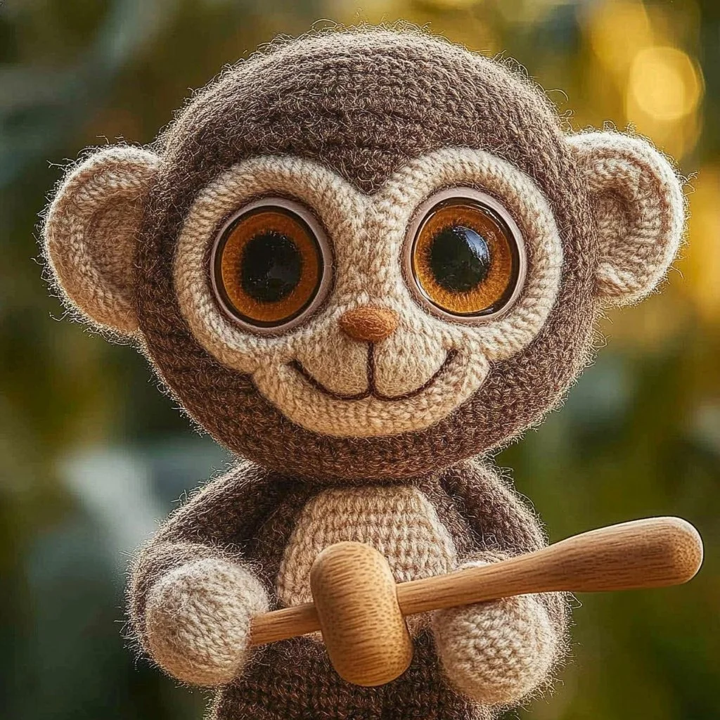 Colorful pipe cleaner monkey craft made for kids