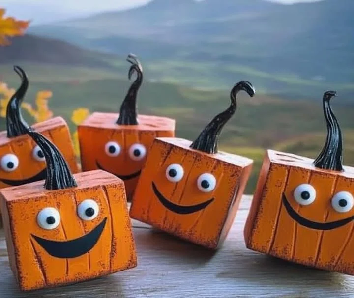 Colorful pumpkin magnets for autumn home decoration