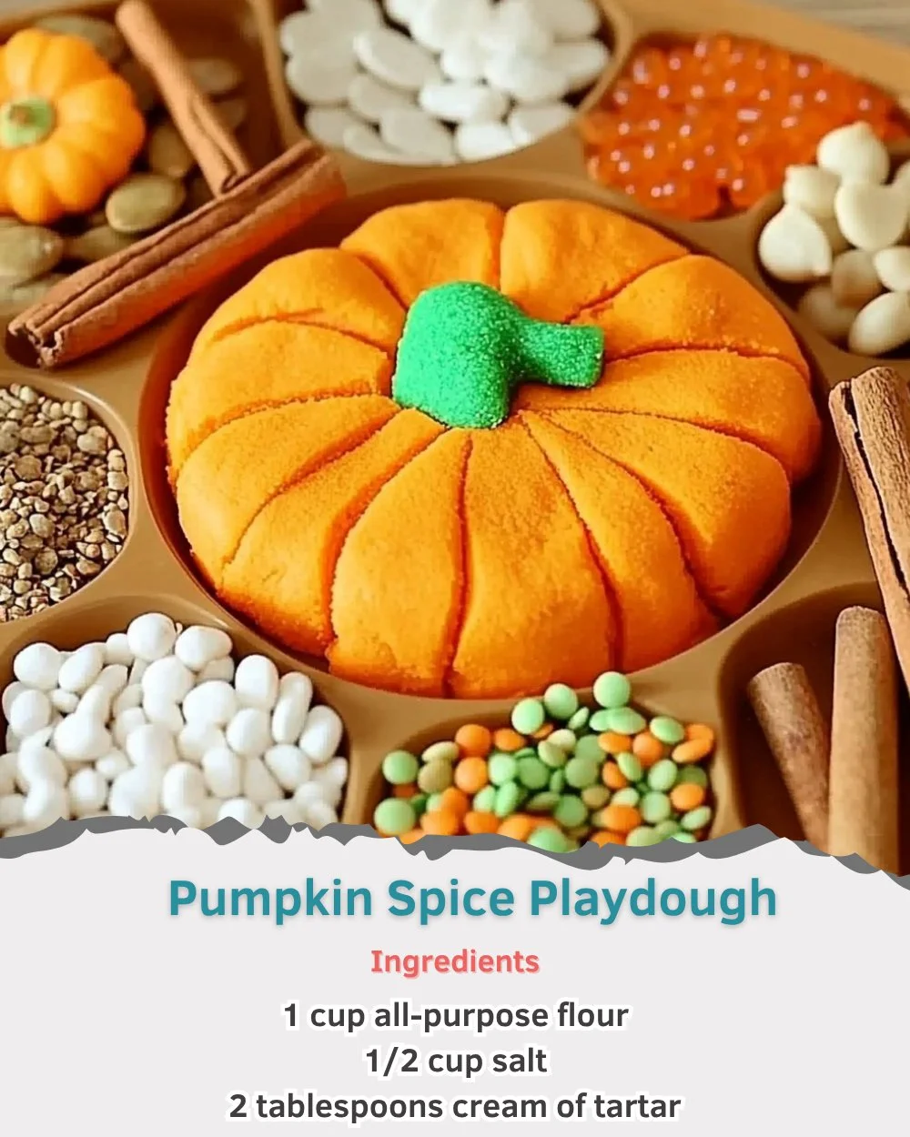Homemade Pumpkin Spice Playdough for fun and sensory activities