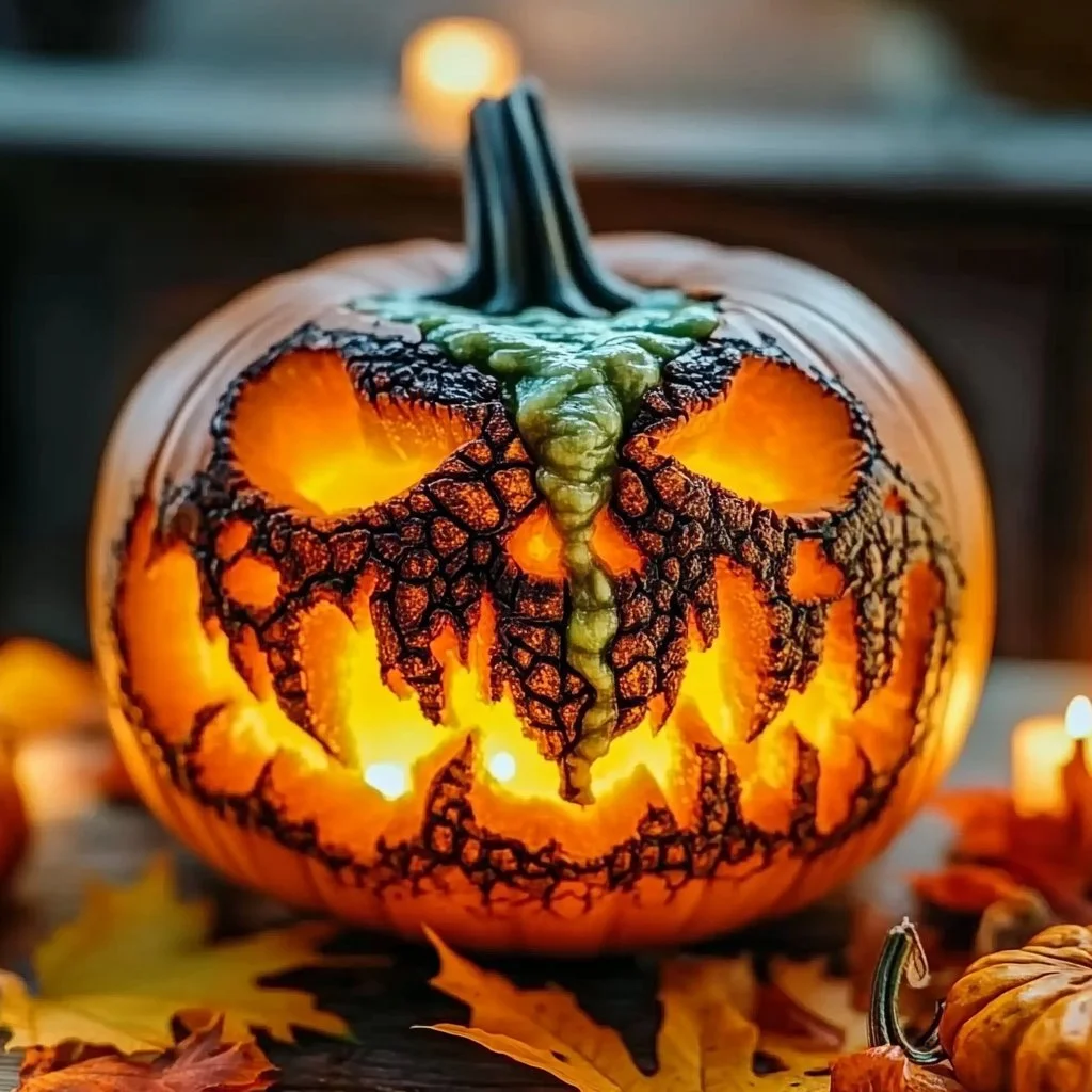 A creative Pumpkin Volcano erupting colorful materials for Halloween fun.