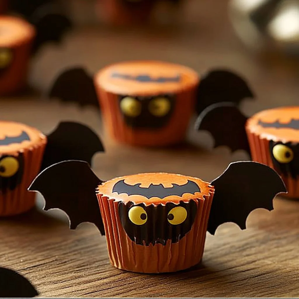 Reese's Cup Bats Halloween treats with chocolate and peanut butter