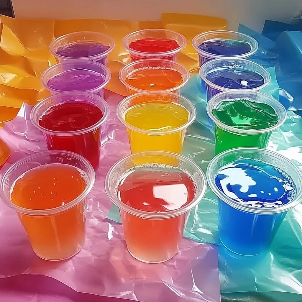 Children performing the Walking Water experiment showcasing capillary action in a colorful display.