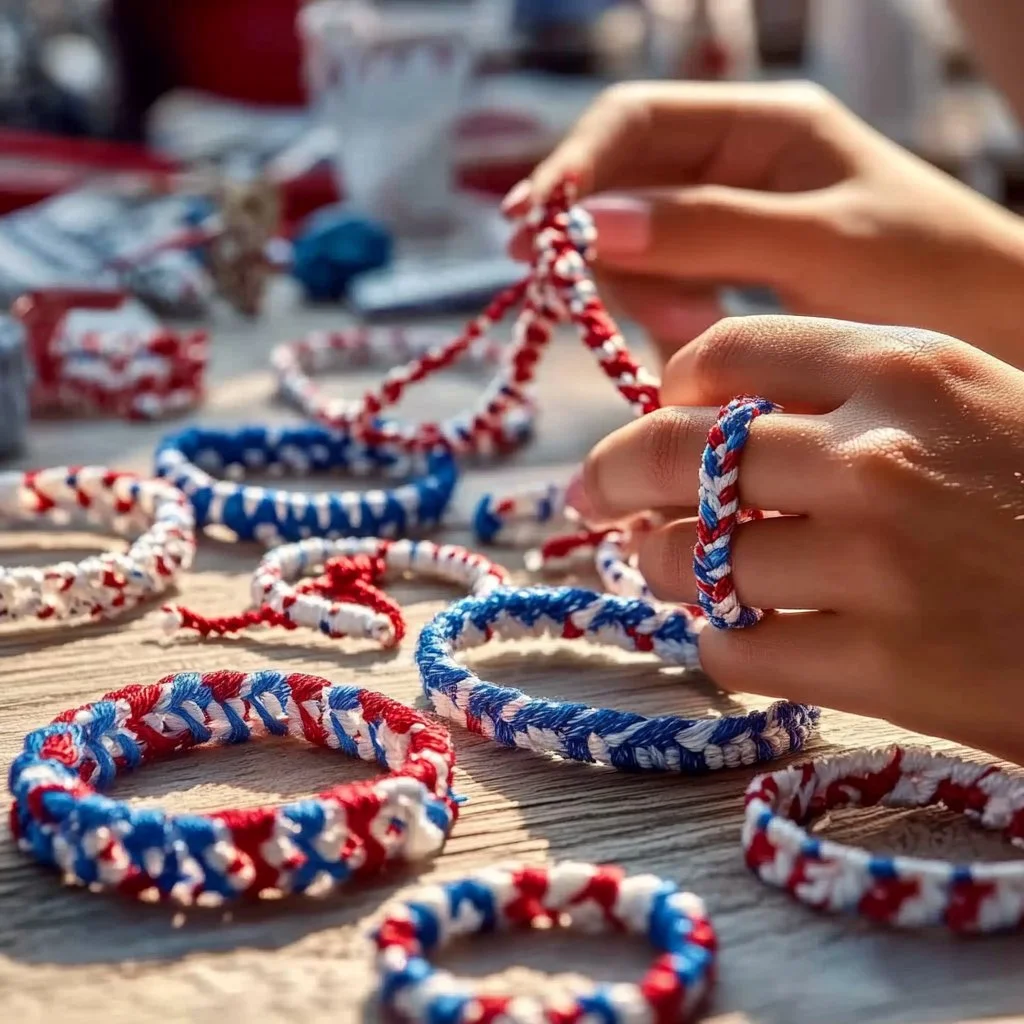 Beautiful July bracelets for 4th of July celebrations