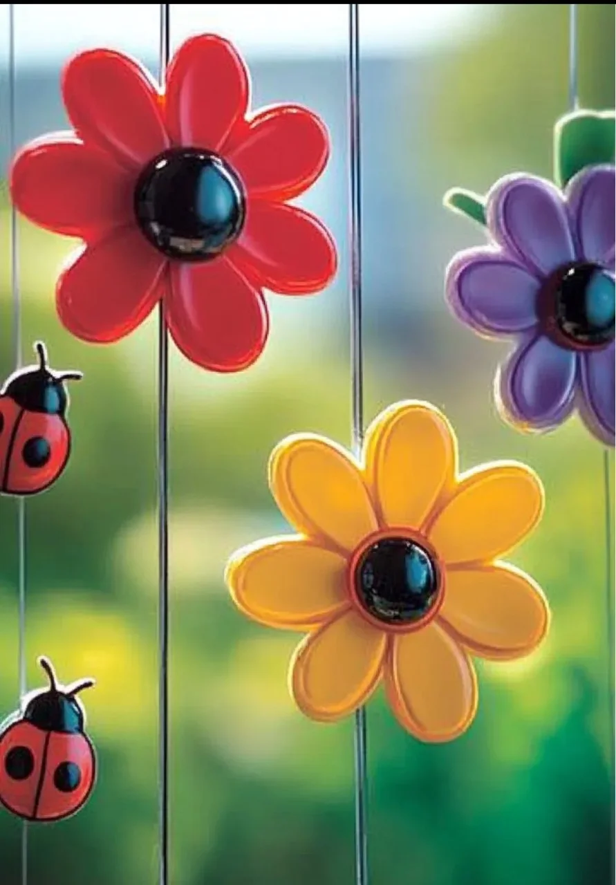 Ladybugs dancing on DIY windows during a rainy day, showcasing joy and nature.