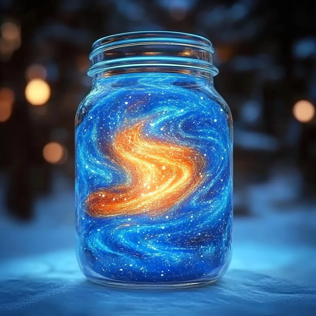 Aurora Borealis Jar depicting the stunning Northern Lights