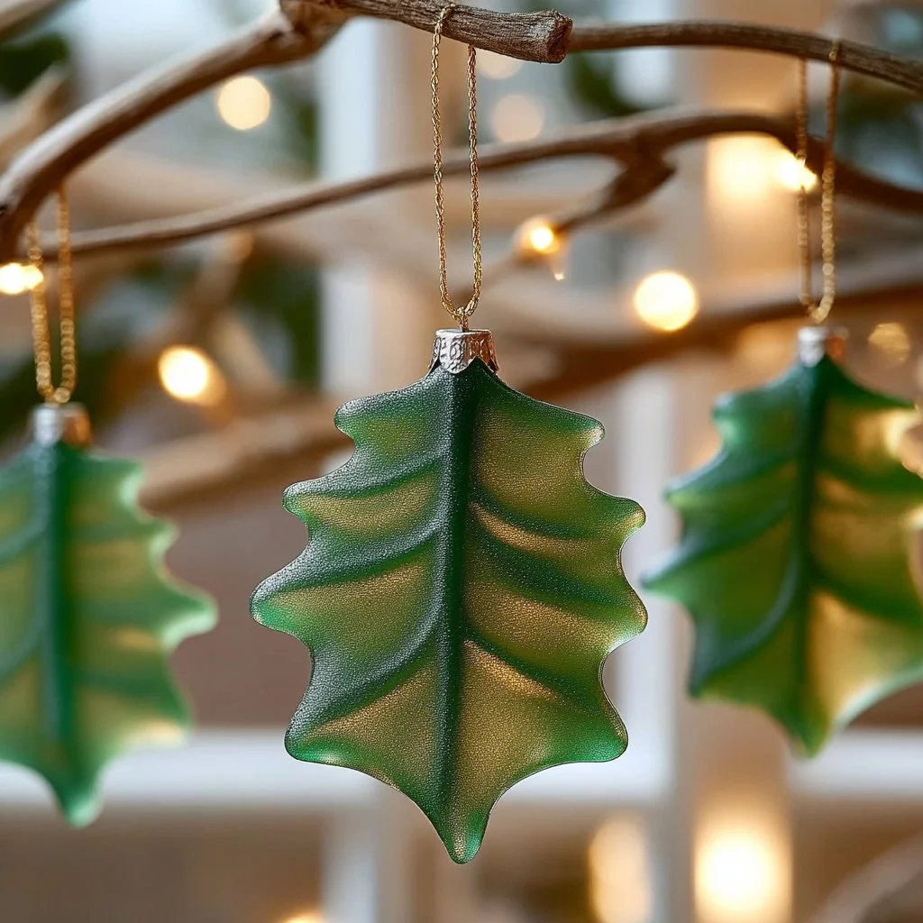 Colorful bioplastic ornaments for eco-friendly decoration