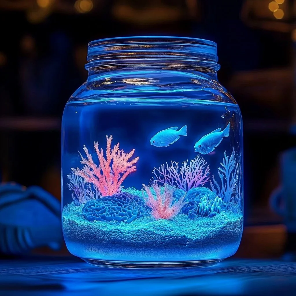 Colorful bioplastic suncatchers hanging in a sunny window