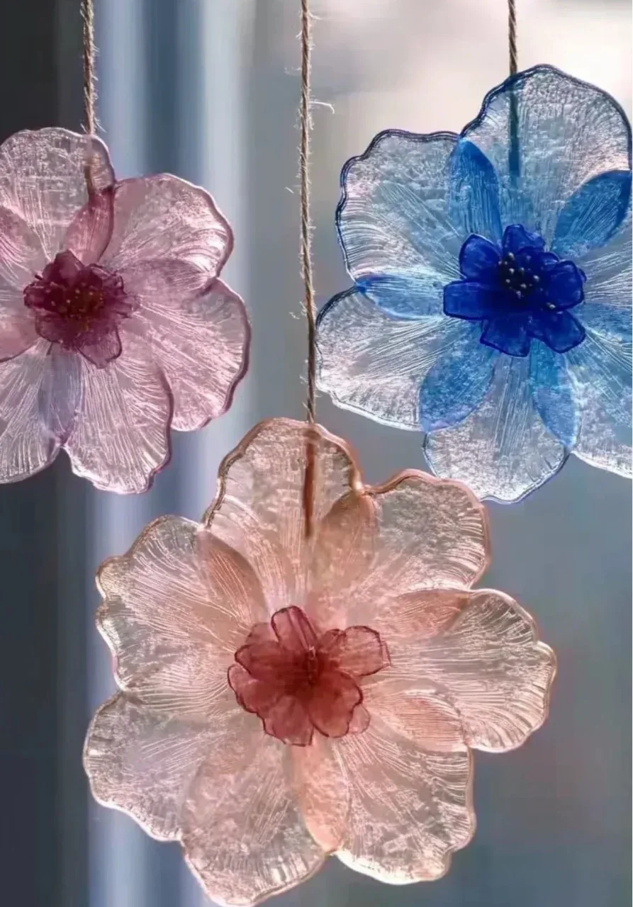 Handmade Borax Crystal Flowers showcasing vibrant colors and unique shapes.