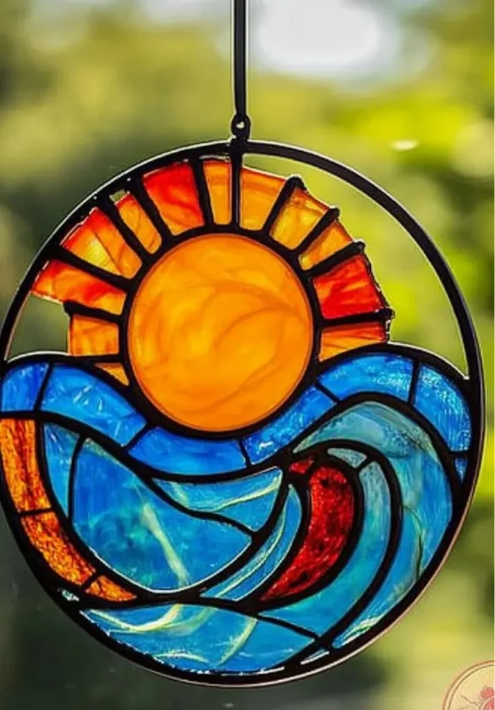 Illustration of the sun and moon in a beautiful celestial dance