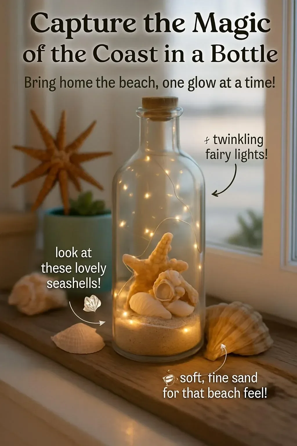 Glowing beach lamp capture coastal magic and summer vibes in home decor.
