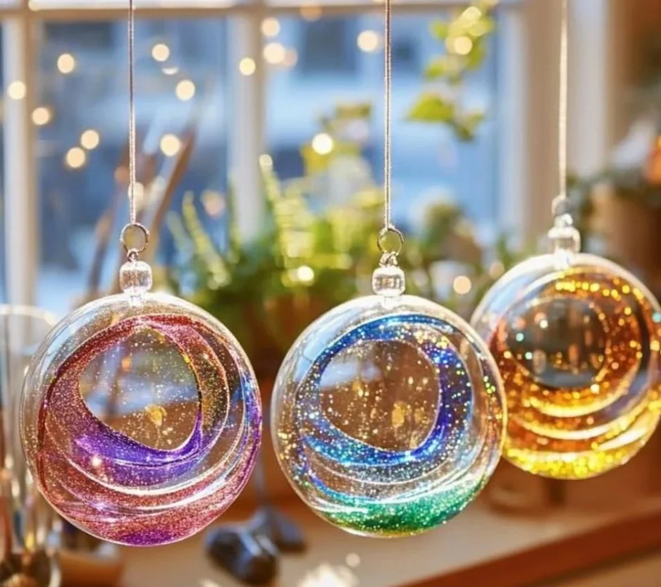Clear glue used in a colorful suncatcher craft project