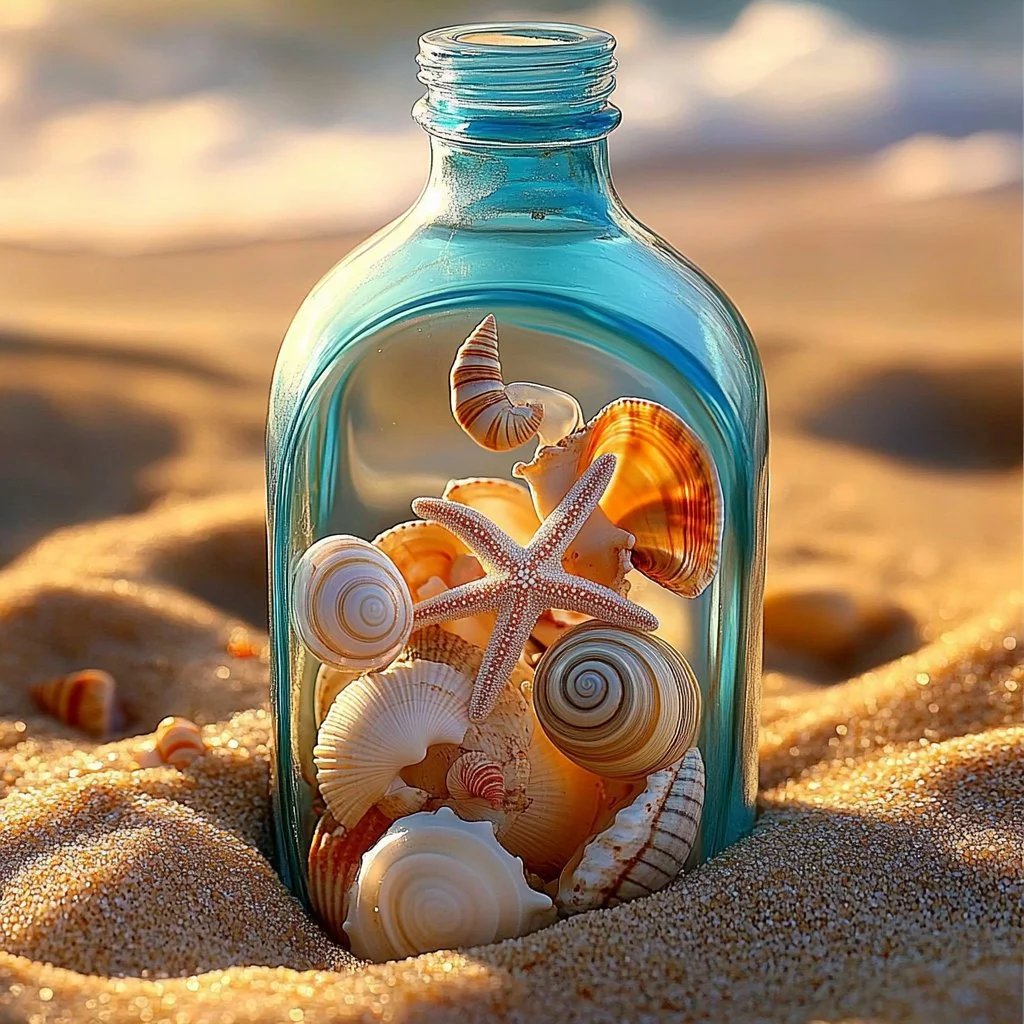 Colorful Ocean Bottle designed to mimic ocean waves and promote hydration