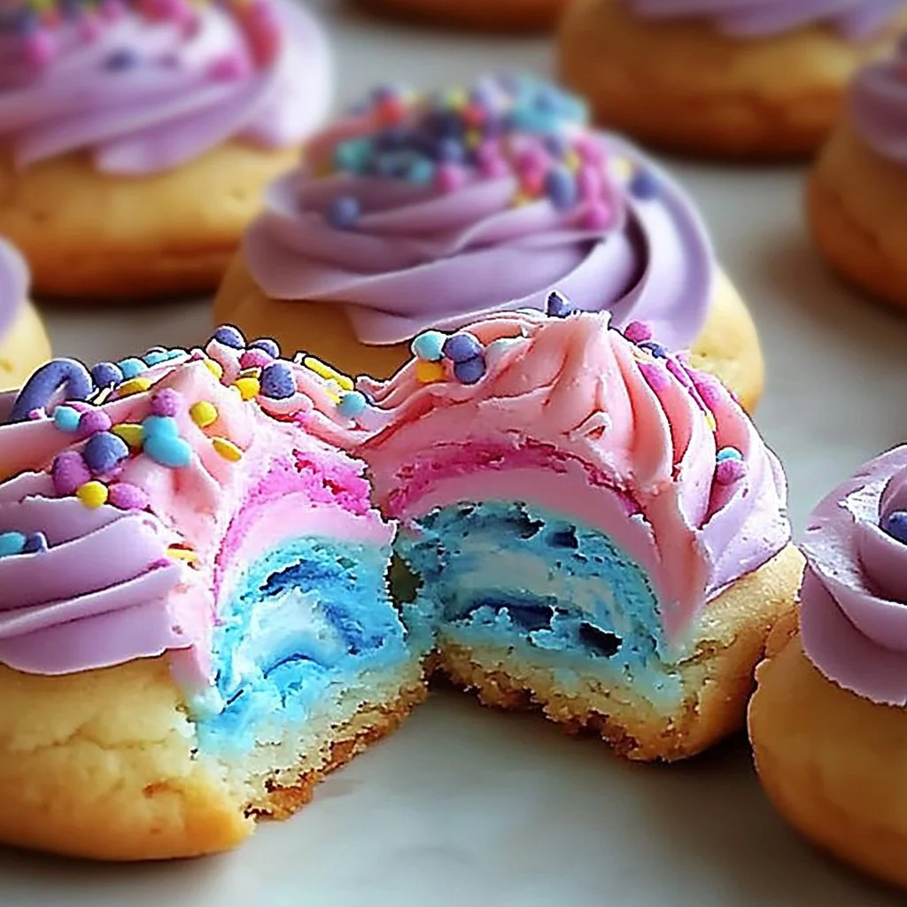 Colorful Poop Cheesecake Cookies with vibrant swirls and playful presentation.
