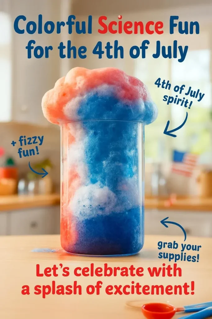 Colorful science experiments for the 4th of July celebration