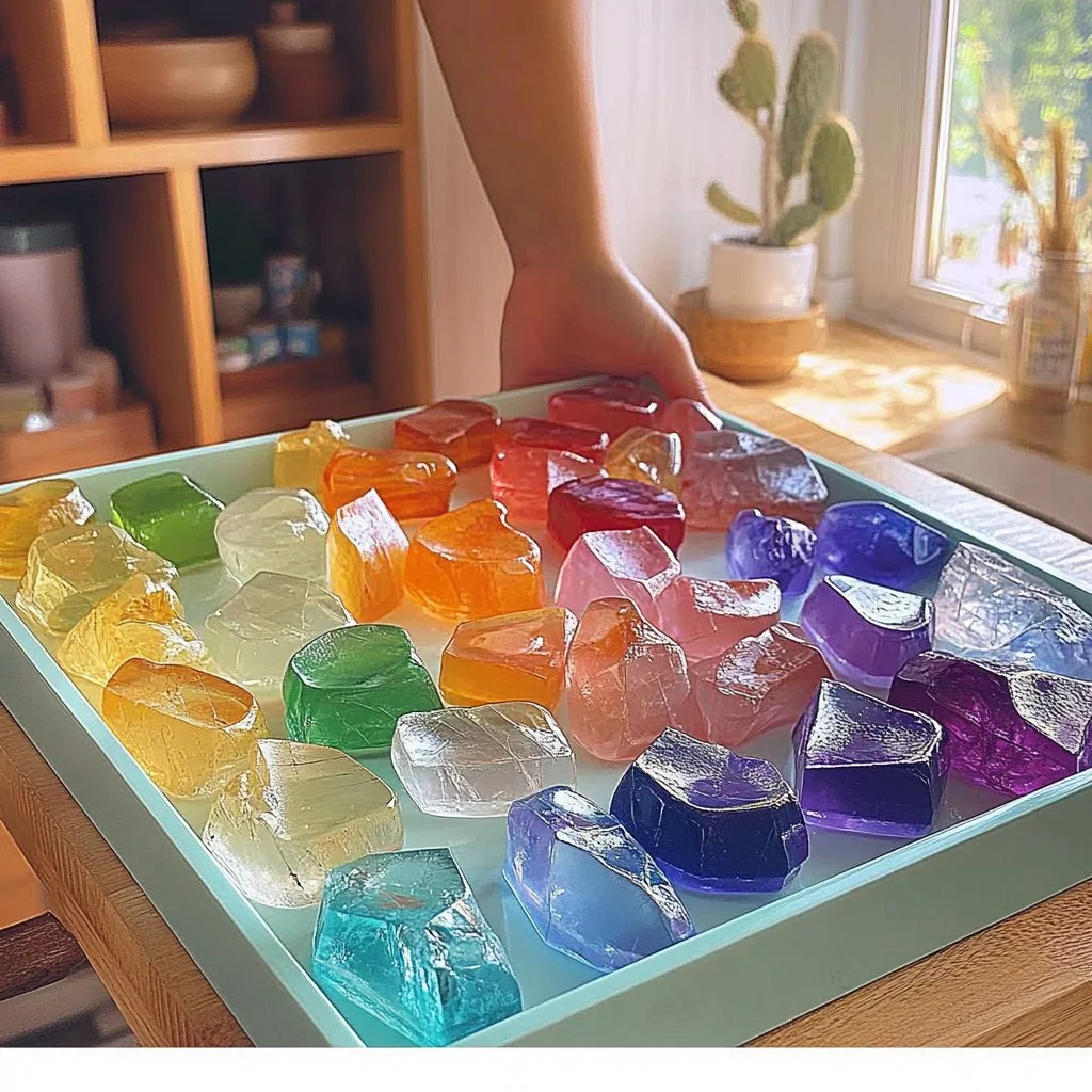 A colorful serving of crystal jelly dessert with fruits and toppings.