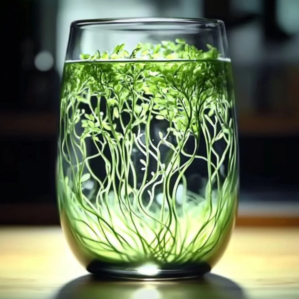 Dancing Rice experiment showing rice grains moving in water due to bubbles.