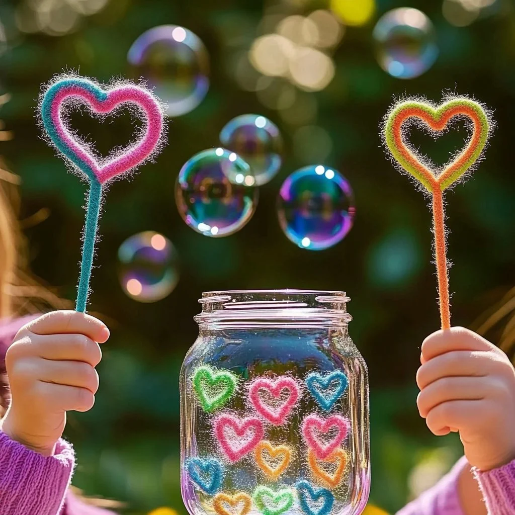 DIY bubble wands and solution for making bubbles at home