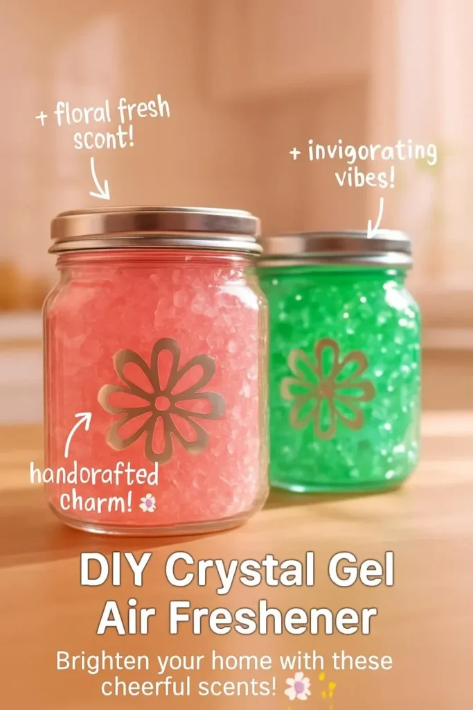DIY crystal gel air freshener recipe with natural ingredients