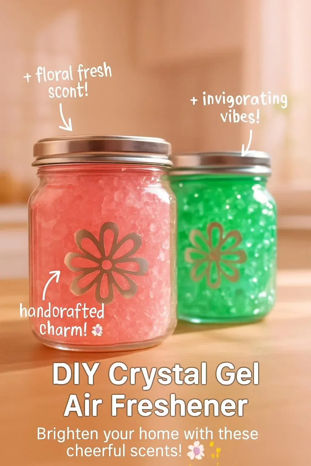 DIY crystal gel air freshener recipe with natural ingredients