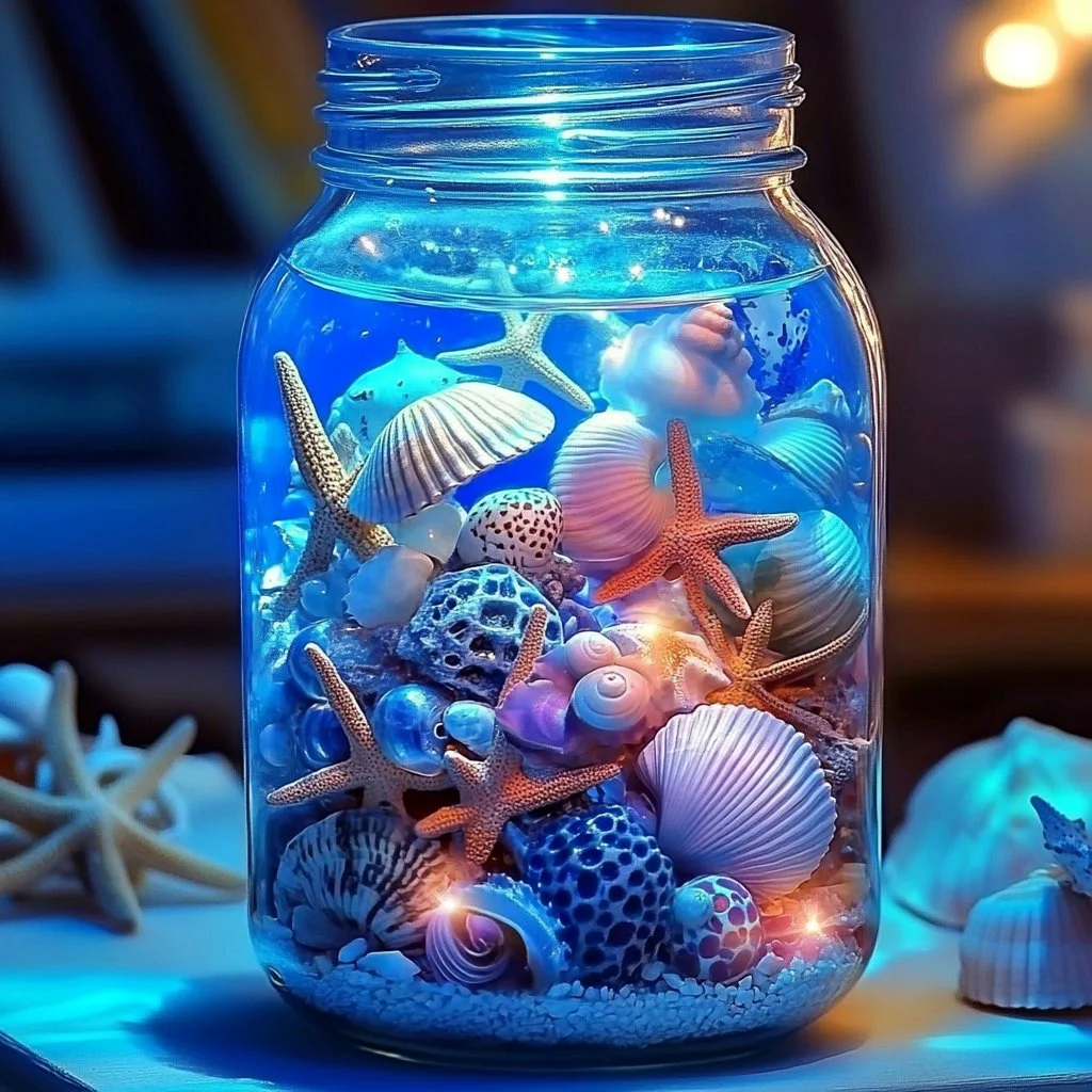 DIY fake aquarium with realistic decorations and fish models