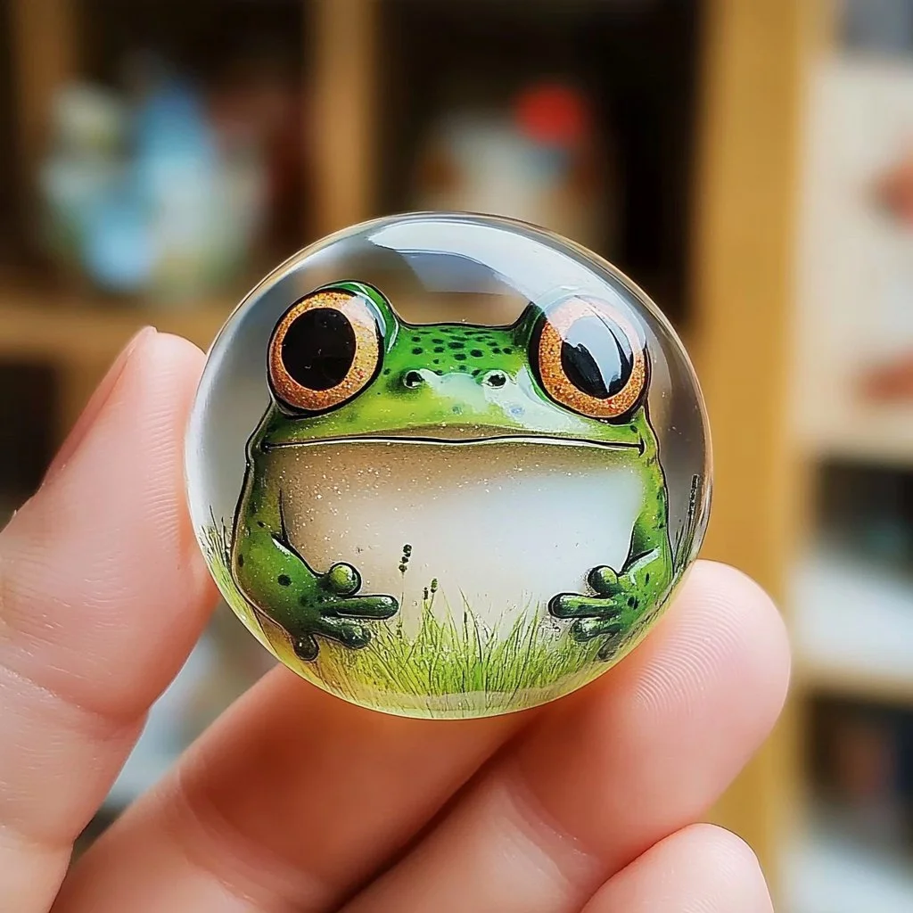 DIY fingerprint glass magnets showcasing personalized imprints