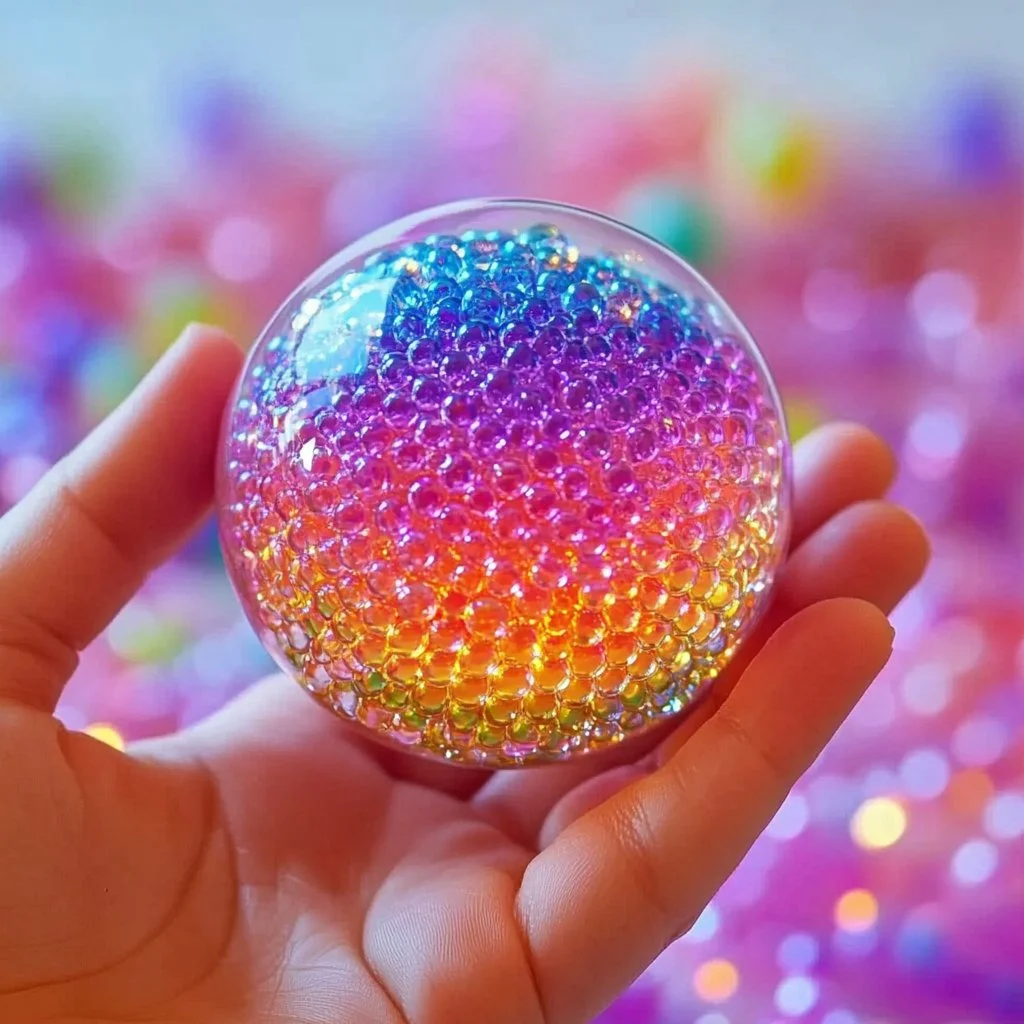 Colorful DIY Orbeez Ball for craft and sensory activities